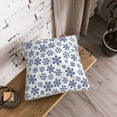 thumbnail image 5 of KLL Dark Blue Snowflakes Decorative Throw Pillow Covers Velvet Soft for Couch Sofa Bedroom Living Room Outdoor (No pillow core)-, 5 of 5