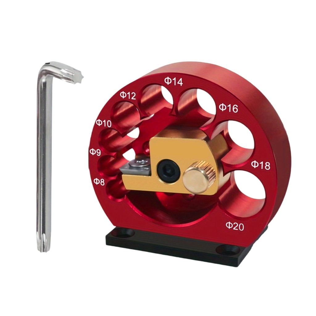 Dowel Maker Jig Kits Aluminum Alloy Square Wood Bar Turning Round Auxiliary Tool Metal Blade 8-20 Diameter Turning