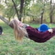 thumbnail image 2 of Net Hammock - One Person Garden Hammock, Camping, Lightweight for Indoor and Outdoor, Green, 2 of 5