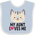 thumbnail image 3 of Inktastic My Aunt Loves Me Niece Cat Girls Baby Bib, 3 of 4