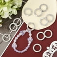 thumbnail image 4 of 16pcs Alloy Rhinestone Spring Gate Rings Ring Platinum 25x4.5mm, 4 of 7