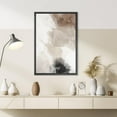 thumbnail image 4 of PixonSign Framed Canvas Wall Art Faded Textured Brown & White Color Blocks Abstract Print Minimalism Contemporary Nordic Decoration for Living Room, Bedroom, Office - 24"x36" Black, 4 of 5