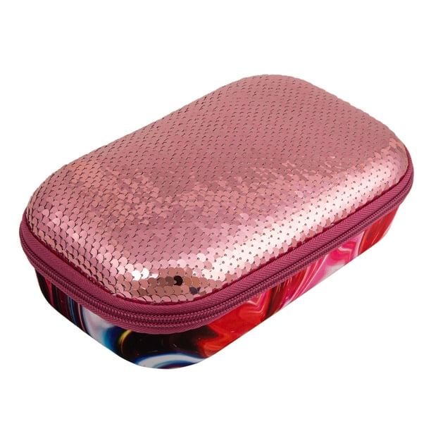 ZIPIT New Sequin Pencil Box, Cute Jewelry Box for Girls, Pink - Walmart.com