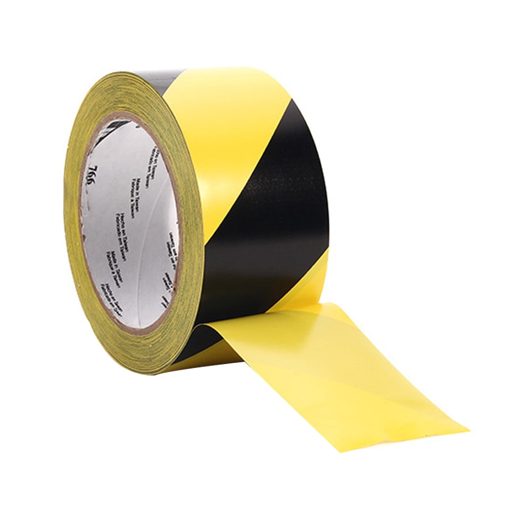 Premium Black/Yellow Adhesive Hazard Warning Floor Marking Social Distance Tape 