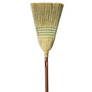 Rubbermaid Commercial Products Warehouse Heavy Duty Corn Broom, 1 1/8" Wood Handle, Blue