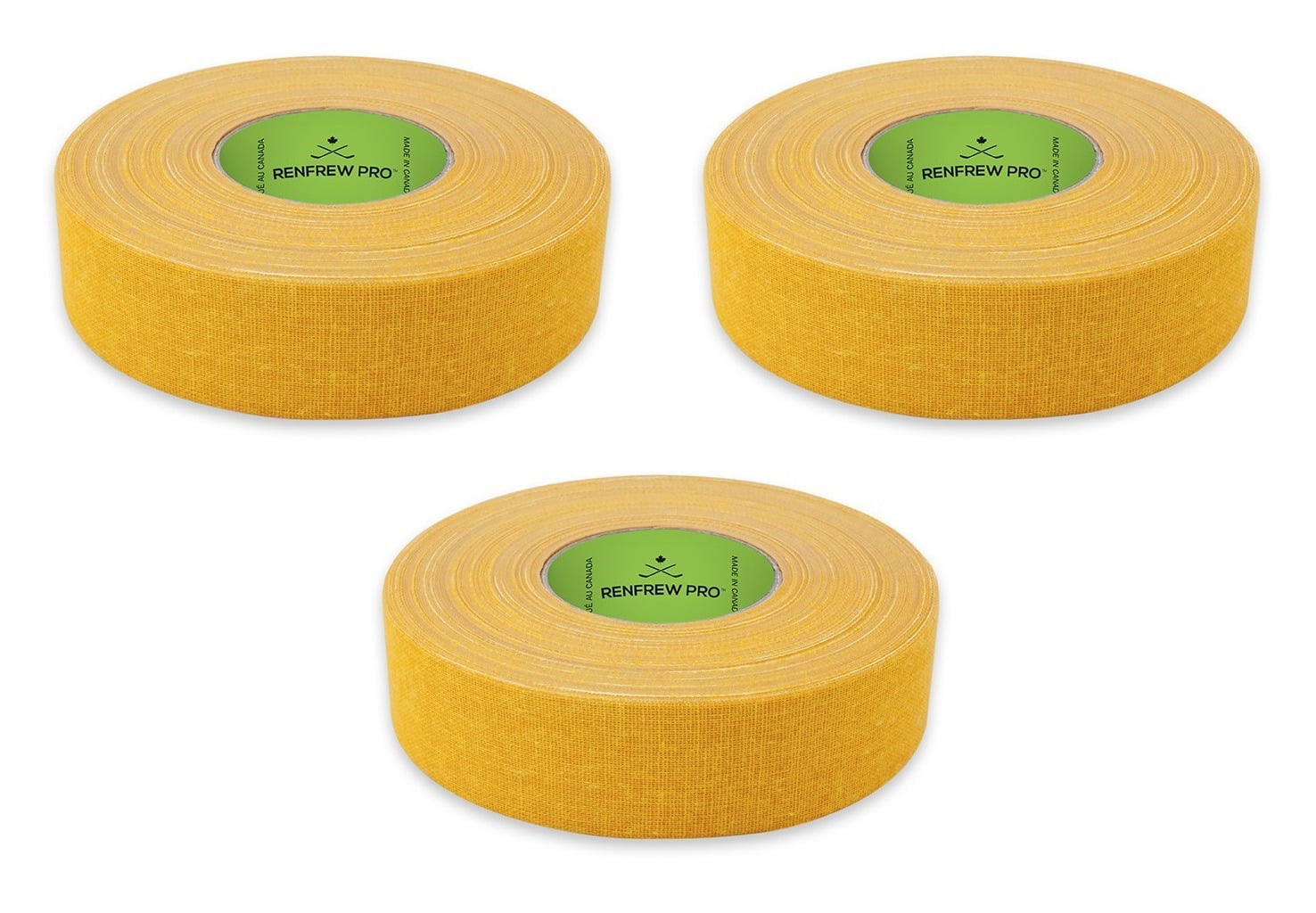 3 RENFREW PRO 24MM x 25M BRIGHT ORANGE Roll Pack Cloth Hockey Stick Tape 