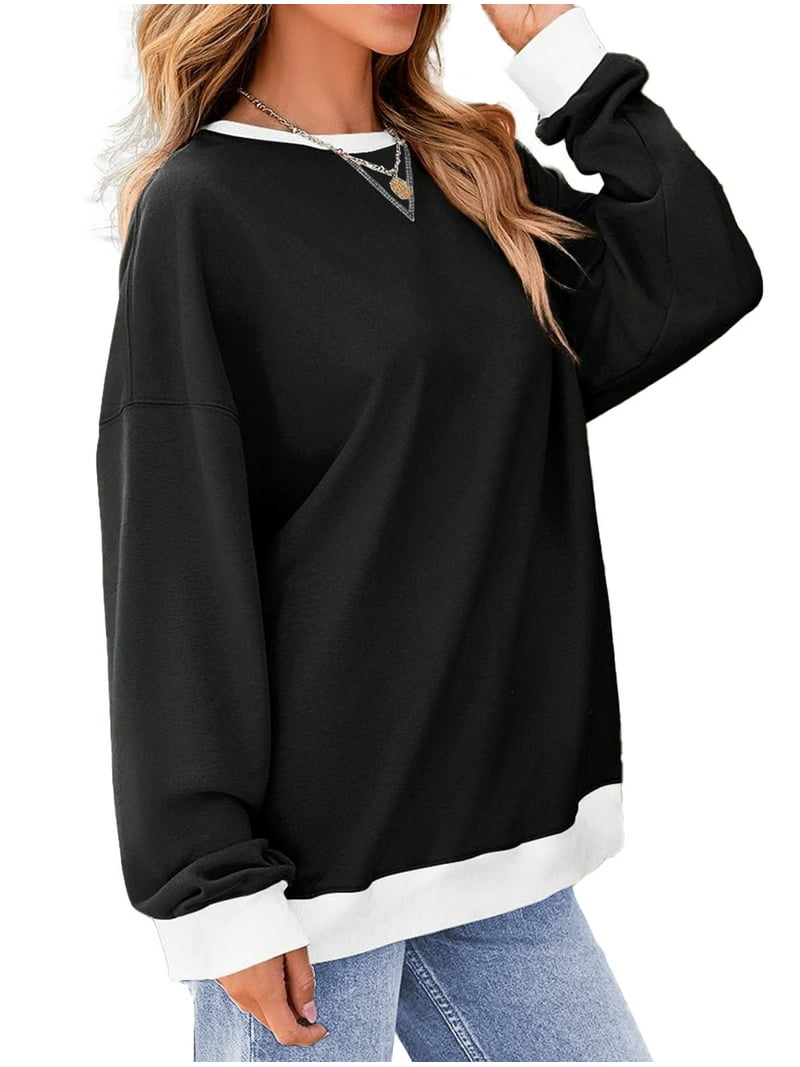 トップス Comfy Pullover SS Shirt women L FKEEP Oversize Hoodies Women Fleece Crewneck Sweatshirt