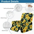 thumbnail image 5 of FOR U DESIGNS Sunflower Print Recliner Chair Covers Stretch Recliner Armchair Protector 4-Pieces Breathable Slip Covers for Sofas Couches with Elastic Bottom, 5 of 8