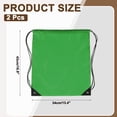 thumbnail image 2 of Mochila con cordón, 2 piezas de mochila de poliéster con cordón para gimnasio (Verde oscuro, 34 cm x 43 cm), 2 of 7