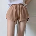 thumbnail image 5 of Asxite Womens Pajamas Solid Textured Drawstring High Waist Shorts Thin Loose Home Sleep, 5 of 5