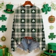 thumbnail image 2 of St Patricks Day Sweater Women Long Sleeve Crewneck Irish Oversized Pullover Plus Size Sweater, 2 of 8
