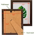 thumbnail image 6 of Rustic Wood Picture Frames 8x10 - Pack of 2 – Farmhouse Tabletop or Wall Mount Display with Glass, Dark Brown, 6 of 8