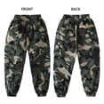 thumbnail image 3 of Rolanko Boys' Cargo Pants Casual Kids Joggers Elastic Waist Outdoor Hiking Baggy Trousers 4-14 Years, 3 of 6