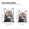 thumbnail image 4 of Drawstring Backpack - Frog With Geeky Glasses Splash Proof Small Drawstring Gym Bag for Women Men, Cinch Sports String Bag Backpack for Travel Swimming Beach, 4 of 8