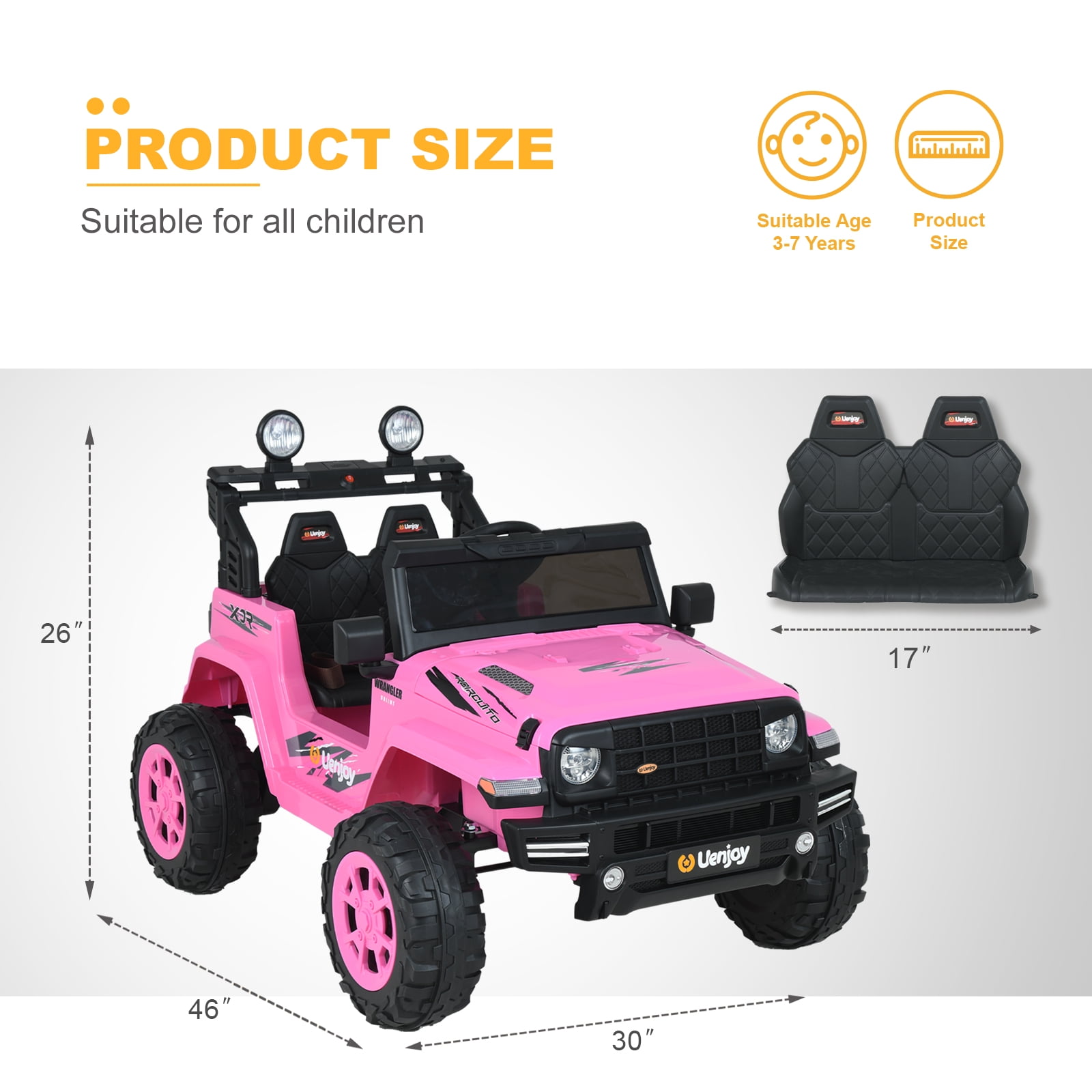 Uenjoy pink jeep sale