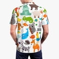 thumbnail image 4 of Balery Animals Printed Men’s Short Sleeve Polo Shirt, Midweight Men's Shirt,Golf Polo shirts -X-Large, 4 of 9