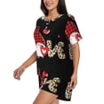 thumbnail image 2 of Fotbe Love Gnomes Print Pajama Set for Women 2 Piece Loungewear Short Sleeve Tops and Shorts Set Soft Sleepwear-X-Large, 2 of 7