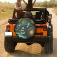 thumbnail image 3 of KAKALAD Hummingbird Feeding Floral Flower 04 Spare Tire Cover Universal Vehicle Accessories Buckle Car Tools 14”in, 3 of 6