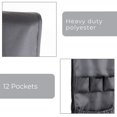thumbnail image 4 of Smart Design Mini Réfrigérateur avec 12 Poches - Matériau Polyester Durable - Range Articles de Garde-Manger, Couverts, Ustensiles, Bouteilles, Assiettes, & Plus - Organisation Maison et Dortoir - 53.5 x 12 Pouces - Noir, 4 of 5