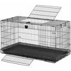 MidWest Homes For Pets 157 Wabbitat Large Folding Rabbit Hutch Cage with Pan, Black