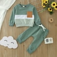 thumbnail image 2 of Ketyyh-chn99 Toddler Boy Clothes Fall Outfits Baby Pullover Pants Sets Kids Winter 2Pcs Sweatsuit Green,110, 2 of 5