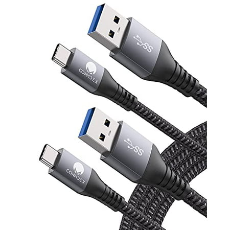 [Upgrade] USB C Cable 10Gbps, CONMDEX (2-Pack) USB-C 3.1 Gen 2 USB-A Android Auto Cable, 3A Type C Charger Fast Charging Sync Data Transfer Cord for Samsung Galaxy S10/S9/S8 Note 9/8, LG V20