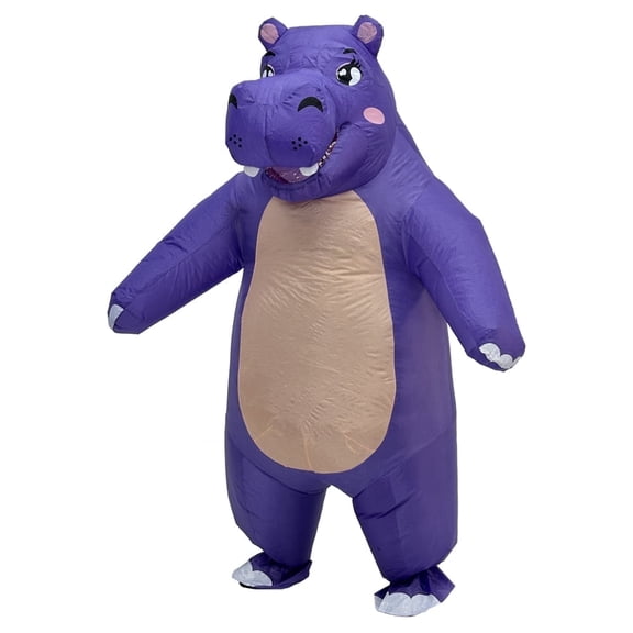 Inflatable Hippo Costume for Adult Funny Blow up Halloween Inflatable Animal Cosplay Mascot Festival Suits
