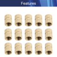 thumbnail image 3 of HUGFEGWE M5x10mm Female Thread Knurled Nuts,200PCS Hx7mm OD Brass Threaded Insert Embedment Nuts Hydraulic Welded Joint Injection Molding Assortment Kit for 3D Printing Injection Molding CJB91-24965, 3 of 6