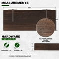 thumbnail image 3 of 17inch 3 Pcs Solid Wood Wall Mounted Floating Shelves for Bedroom Bathroom Living Room, 3 of 5