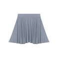 thumbnail image 3 of Oyolan Women's Casual Basic Flared Skirts High Waist Pleated A-line Mini Skirt Elastic Waistband Grey One Size, 3 of 7