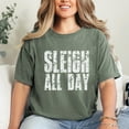 thumbnail image 5 of Sleigh All Day Block Distressed - Women's Garment Dyed Graphic T-Shirt, 5 of 7