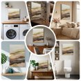 thumbnail image 6 of Ships Next Day Canvas Wall Art 8"x8", Marble Brown Gold Wood Framed Canvas Print Painting, Abstract Watercolor Geometric Rock Ready to Hang Small Picture Wall Decor for Home Bathroom Nursery Kitchen, 6 of 9