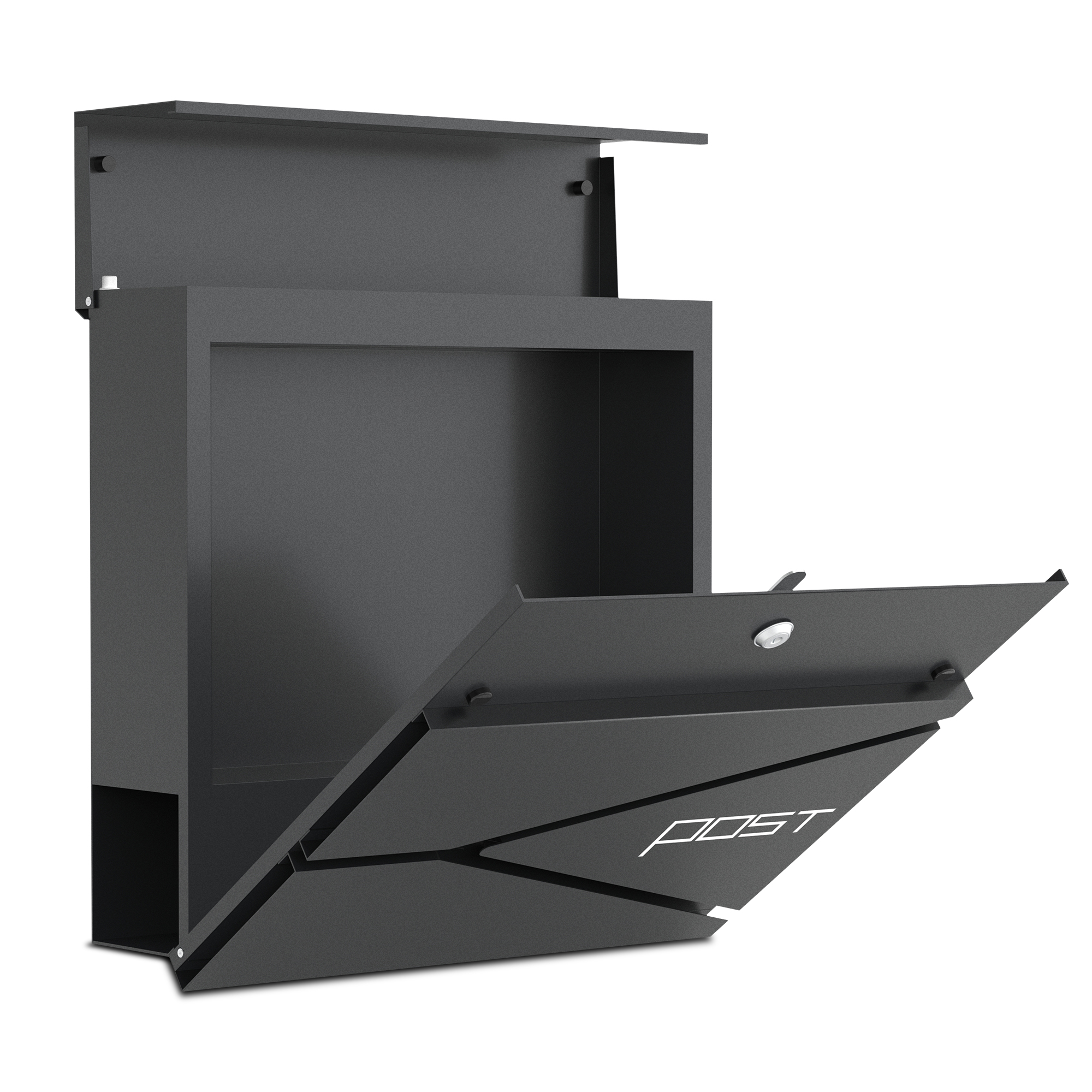 Lockable Wall Mounted Mailbox With 2 Keys For House, Large Capacity Mailboxes For Outside,  14.16" X 14.57" X 3.15"