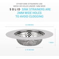 thumbnail image 2 of 4.5-Inch Stainless Steel Kitchen Sink Strainer with Wide Rim & Anti-Clog Holes, 2 of 6