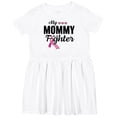 thumbnail image 3 of Inktastic Breast Cancer Awareness My Mommy is a Fighter Girls Toddler Dress, 3 of 5