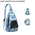 thumbnail image 2 of Sunset Turtle Sling Backpack - Tropical Ocean & Beach Print, Fashionable Crossbody Bag for Students & Office Workers, 2 of 4