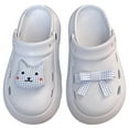 thumbnail image 3 of KKBOTIVE Sandals for Girls Cute Cartoon Cat Design Clogs Casual Summer Breathable Cozy Slippers Kids Everyday Footwear, Blue Size: 12-13 Years, 3 of 9