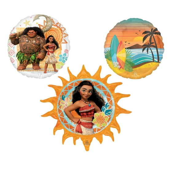 Moana Beach Birthday Party Balloons Decoration Supplies Luau 3 pc
