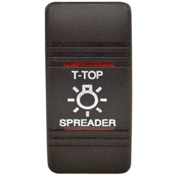 Carling Boat Rocker Switch Actuator | T-Top Spreader Black Lighted