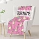 thumbnail image 2 of Manta de llama personalizada, regalo con nombre, 50 x 60 pulgadas, linda manta para niñas y mujeres, mantas de felpa suaves y rosadas para cama, sofá y sillón, 2 of 8