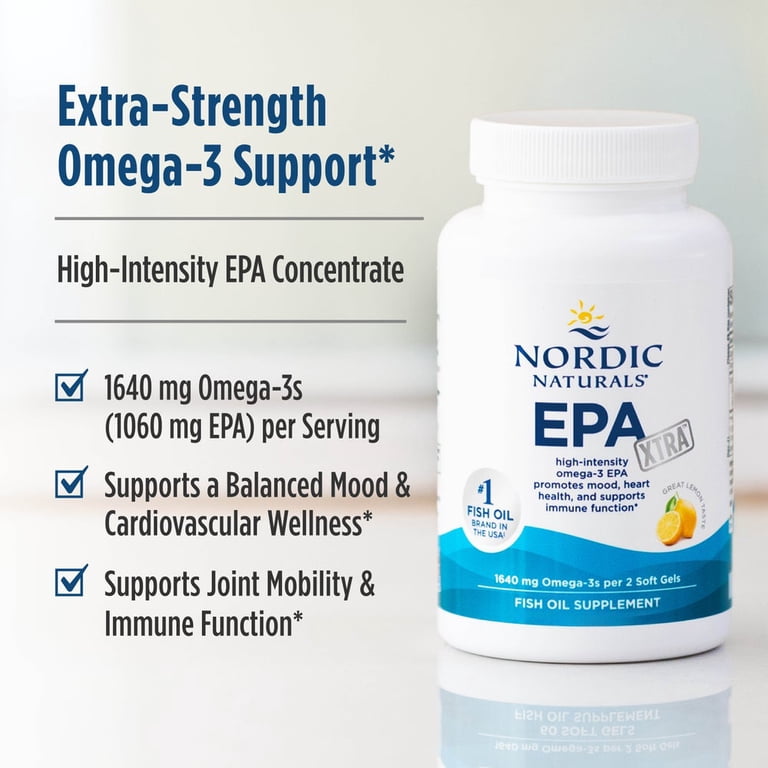 Nordic Naturals EPA Xtra with Lemon Flavor, High-Intensity 1640 Mg