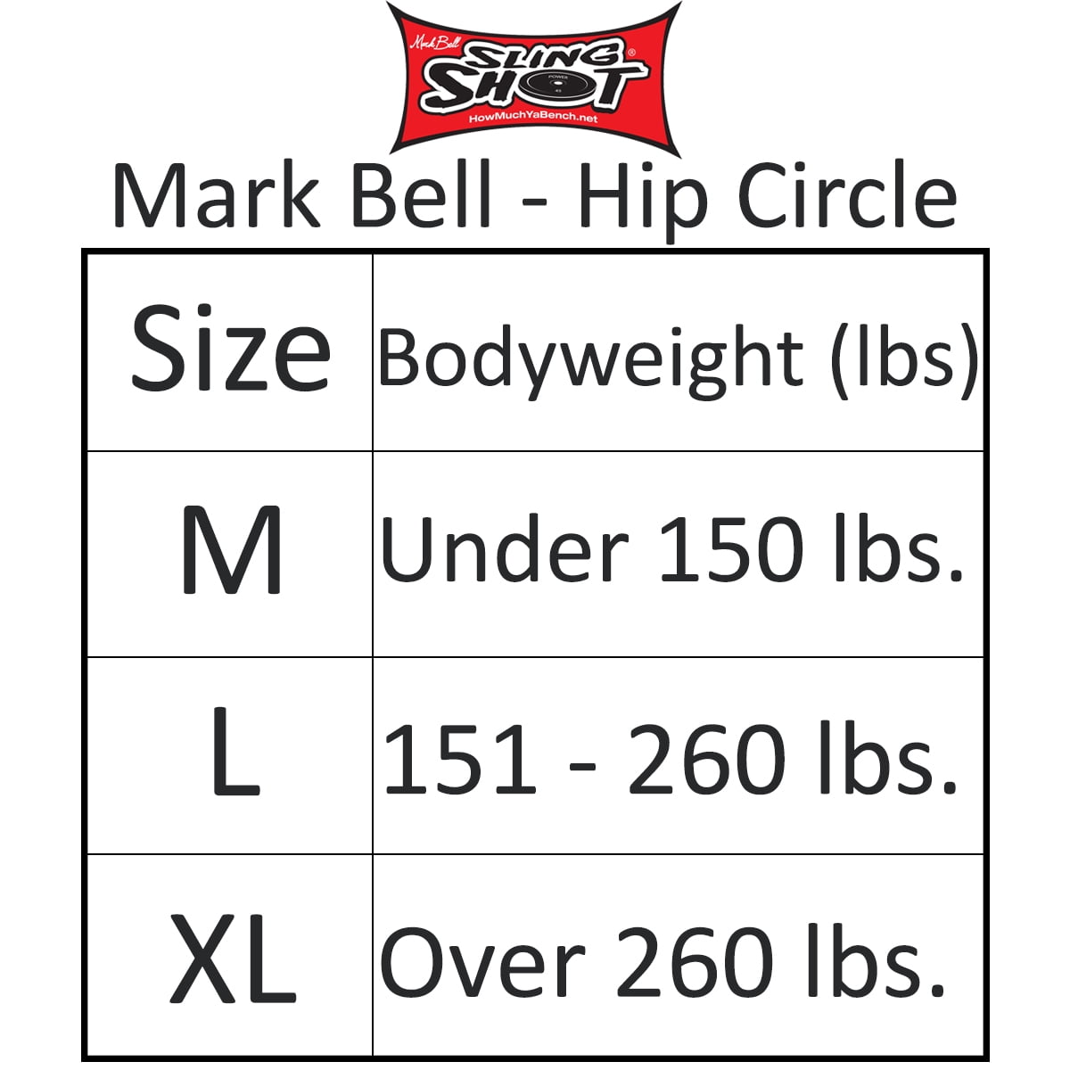 Sling Shot Hip Circle Max Resistance Band by Mark Bell - XL - Red