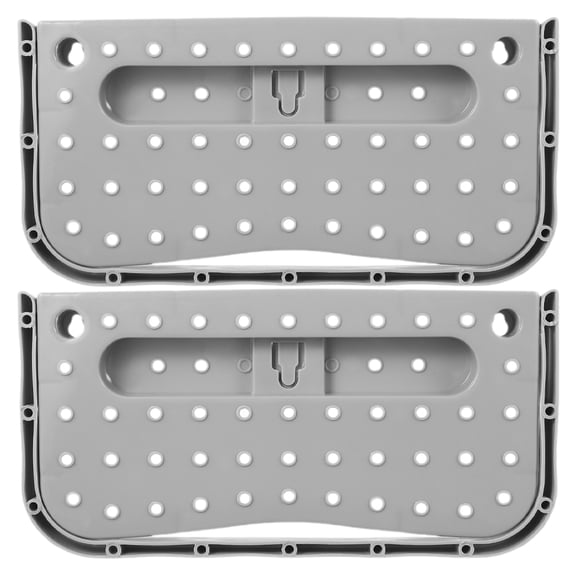 PENIKOKO 2-Pack Grey Wall-Mounted Shoe Rack, PP Material, Space-Saving Shoe Organizer for Entryway, Bathroom, and Small Spaces