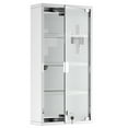 thumbnail image 3 of HOMCOM Wall Medicine Cabinet with Lock, Lockable Wall Cabinet, Silver, 3 of 10