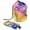 Multicolor 2, variant on PhooArto Large Barrel Drawstring Makeup Bag, Colorful Swirl Rainbow Travel Cosmetic Bag Portable Make Up Organizer Bag