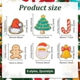 thumbnail image 2 of 12Pcs 6 Style Christmas Theme Towel Embroidery Cloth Patches Self Adhesive Crochet Applique Patches Gingerbread Man Santa Claus Appliques for Christmas Arts Crafts DIY Decor Costume Multi-color, 2 of 6