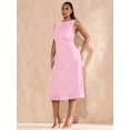 thumbnail image 5 of Baby Pink Plus Size Sleeveless Mid-Length A-Line Bodycon Dress With Ruched Detail, 5 of 6