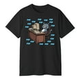 thumbnail image 3 of Computer Cat Meme T-Shirt – Funny Retro Desk Cat Graphic Tee, Humor Internet Gift Shirt, 3 of 5