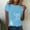 Sky Blue, variant on Women's Short Sleeve T-shirt Women'S Spring Round Neck Dandelion Printed Loose Casual Short Sleeved T Shirt,Black Women's Short sleeve T-shirt XXXL
