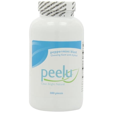 Peelu Peppermint Blast Chewing Gum with Xylitol 300 Ct